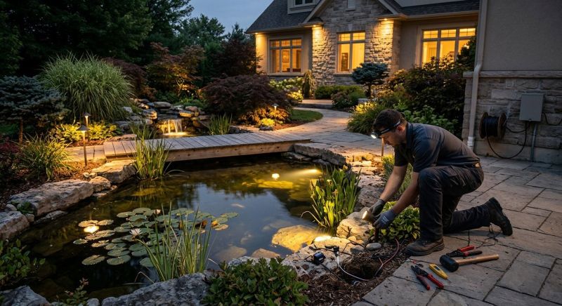 Pond Lighting Installation in Honolulu, HI