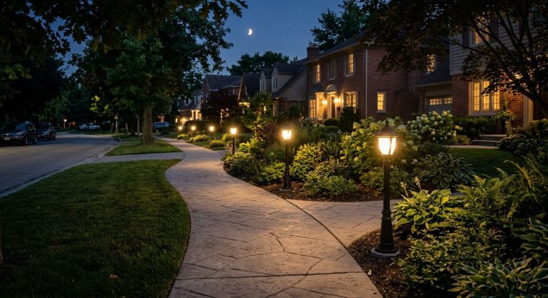 Sidewalk Lighting Installation in Orem, UT