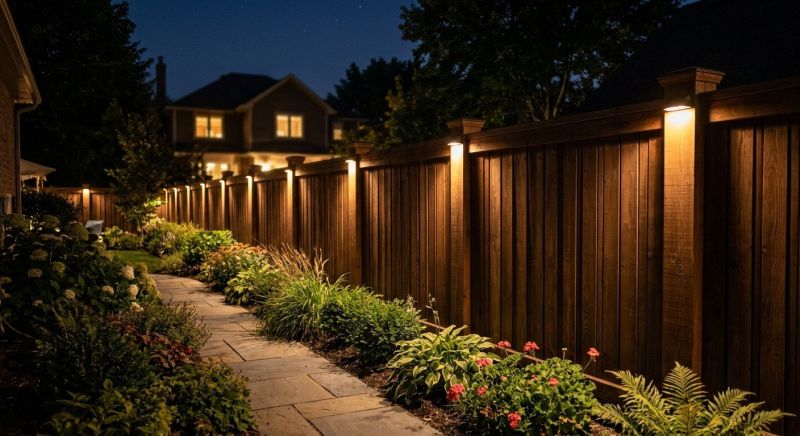Fence Lighting Installation in Heber City, UT