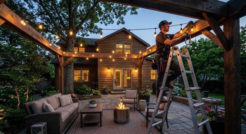 Patio Lights Installation in Denver, CO