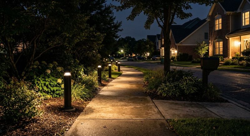 Sidewalk Lighting Installation in Kansas City, KS